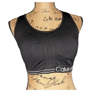 Calvin Klein Black Sports Bra with Logo Band